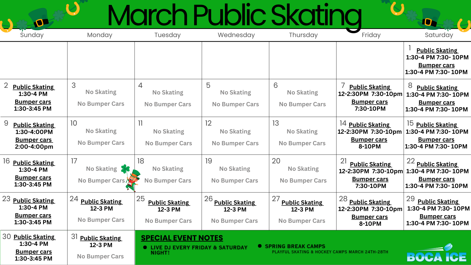Public Skating – Mar
