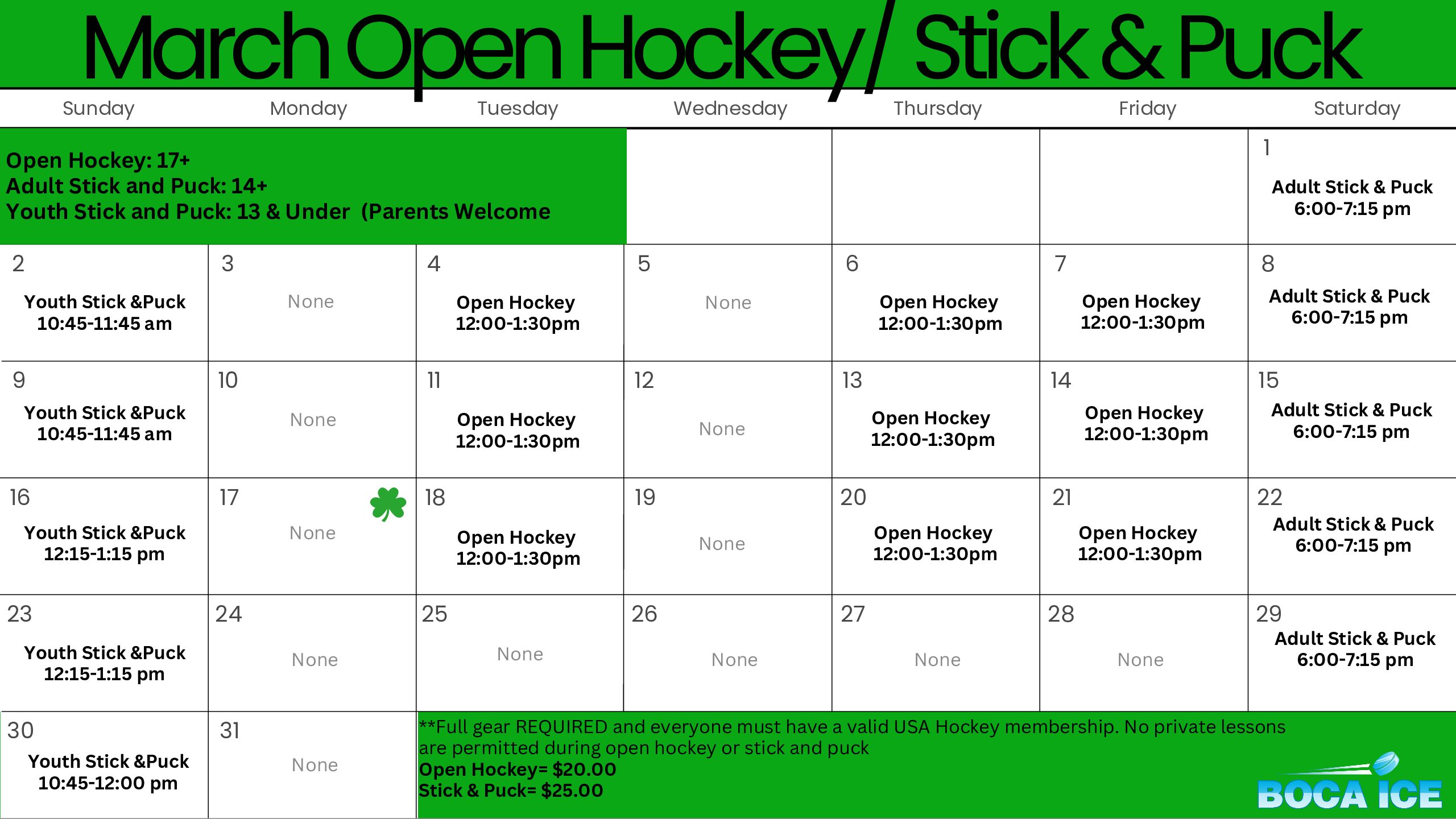 Open Hockey – Mar